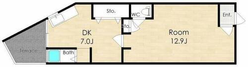 柏里ハイツの間取り