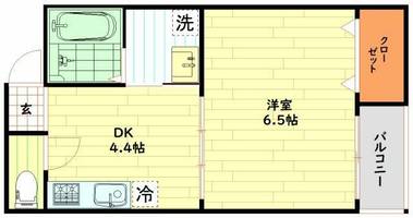 大阪府大阪市城東区今福東3丁目(マンション)の賃貸物件の間取り