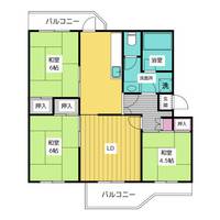 「分譲賃貸」 押草団地207棟の間取り