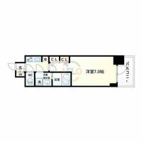 S-RESIDENCE難波大国町Deuxの間取り