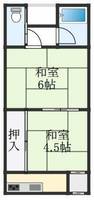 大阪府堺市西区上野芝向ヶ丘町1丁(アパート)の賃貸物件の間取り
