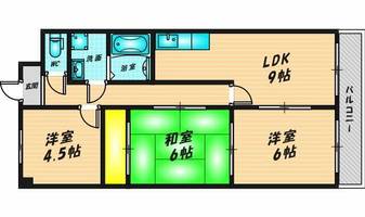 グランメールシマノ203の間取り