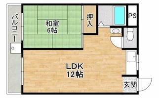 大阪府豊中市上新田4丁目(マンション)の賃貸物件の間取り