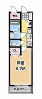 大阪府大阪市鶴見区今津中1丁目(マンション)の賃貸物件の間取り