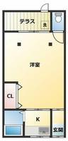 瓜破3丁目平屋の間取り