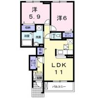 プラシード嵯峨 Ⅱの間取り