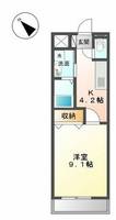 福岡県福岡市博多区半道橋1丁目(マンション)の賃貸物件の間取り