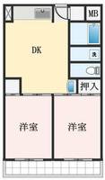 大阪府高石市綾園1丁目(アパート)の賃貸物件の間取り