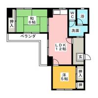 第6サンハイツ野辺の間取り