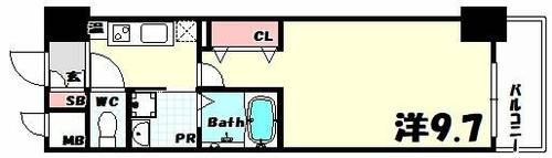 アドバンス三宮3リンクスの間取り