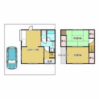 大阪府茨木市五十鈴町(一戸建)の賃貸物件の間取り
