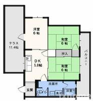 宮西ハイツの間取り