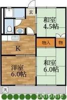 中西ハイツの間取り