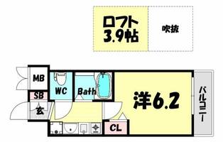エステムコート三宮EASTポルトマーレの間取り