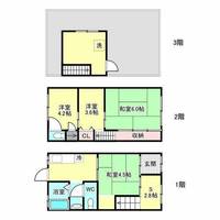 大阪府大阪市福島区大開1丁目(一戸建)の賃貸物件の間取り