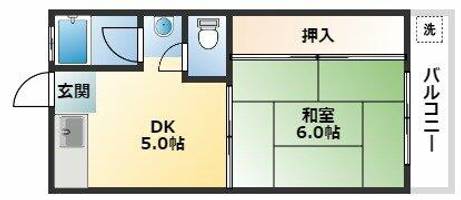 三楽レジデンス202の間取り