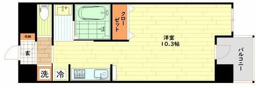 大阪府大阪市西区本田2丁目(マンション)の賃貸物件の間取り