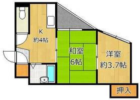 福岡県北九州市八幡西区幸神3丁目(アパート)の賃貸物件の間取り