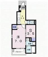 福岡県久留米市東合川7丁目(アパート)の賃貸物件の間取り