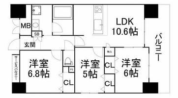 ベリー海老江の間取り