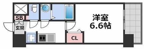 プレサンス大国町アドロッソの間取り
