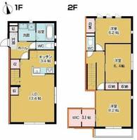 ESTRELLAテラスハウス貸家の間取り