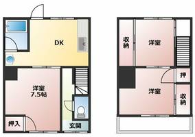 今泉メゾネットの間取り