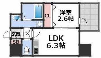 エスグランデ難波グランツの間取り