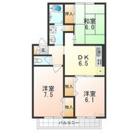 紙屋ハウス3番館D棟の間取り