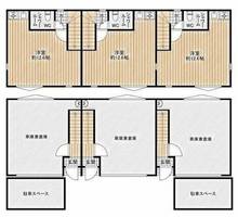 門真市小路町ガレージハウスの間取り