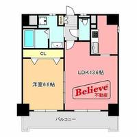 福岡県久留米市東櫛原町(マンション)の賃貸物件の間取り
