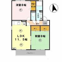 兵庫県姫路市網干区大江島古川町(アパート)の賃貸物件の間取り