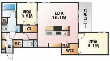 物件の間取り画像