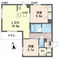 大阪府堺市西区浜寺元町6丁(マンション)の賃貸物件の間取り