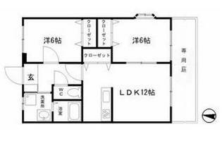 プレイン野里1-Hの間取り