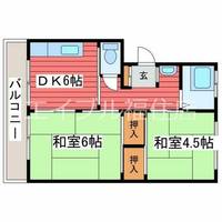 朝日ハイツ2号棟の間取り