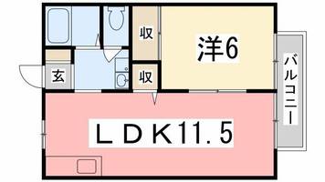 サンライフ森の西 B205の間取り