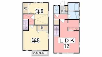 ピュアコート西庄A-1の間取り