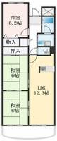 大阪府高石市西取石7丁目(マンション)の賃貸物件の間取り