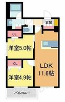 PureGardens夙川203の間取り