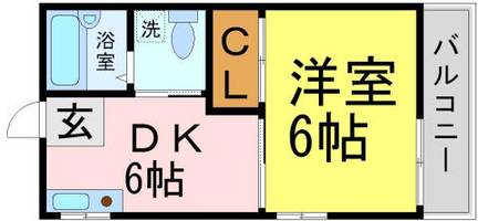ケネス夙川106の間取り