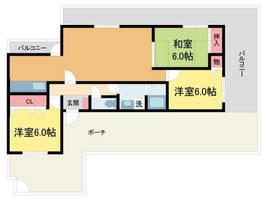 サンプリンス宝塚(分譲賃貸)601の間取り