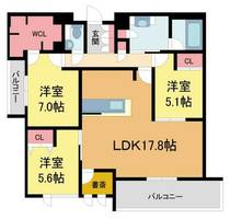 Shamaison Ecracie大屋町203の間取り