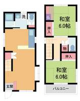 兵庫県西宮市高松町(一戸建)の賃貸物件の間取り