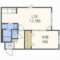 北海道札幌市北区新琴似五条1丁目(マンション)の賃貸物件の間取り