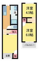 甲子園口6丁目テラスハウス3-16の間取り