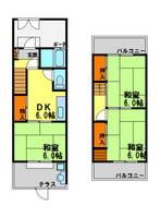 新田2丁目11-10テラスハウス1の間取り