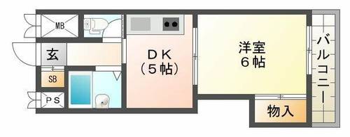 大阪府大阪市東淀川区菅原7丁目(マンション)の賃貸物件の間取り