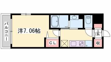 Luxe姫路214の間取り