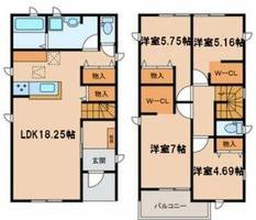 愛知県名古屋市中川区本前田町(一戸建)の賃貸物件の間取り
